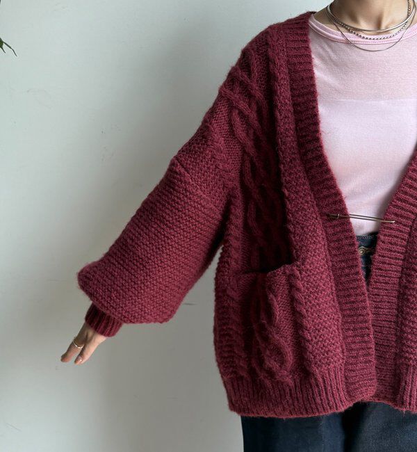  「ケーブルニットカーディガン」|カーディガン|