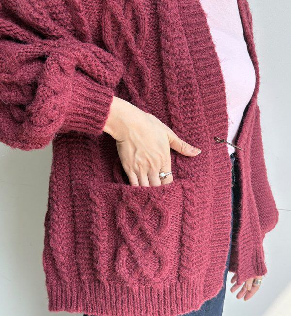  「ケーブルニットカーディガン」|カーディガン|