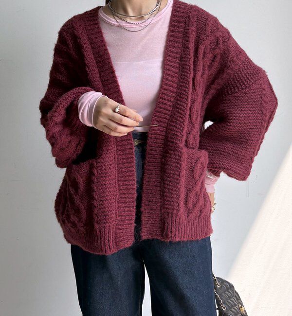  「ケーブルニットカーディガン」|カーディガン|