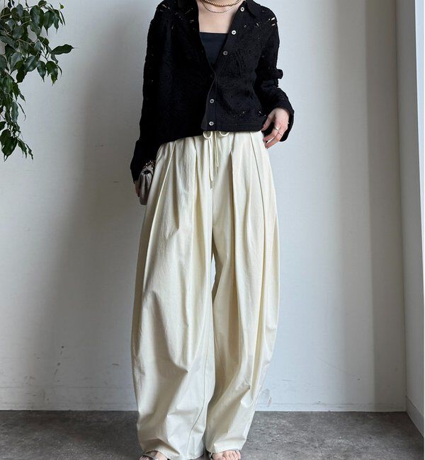  「レース柄襟付きニットシャツカーディガン」|カーディガン|