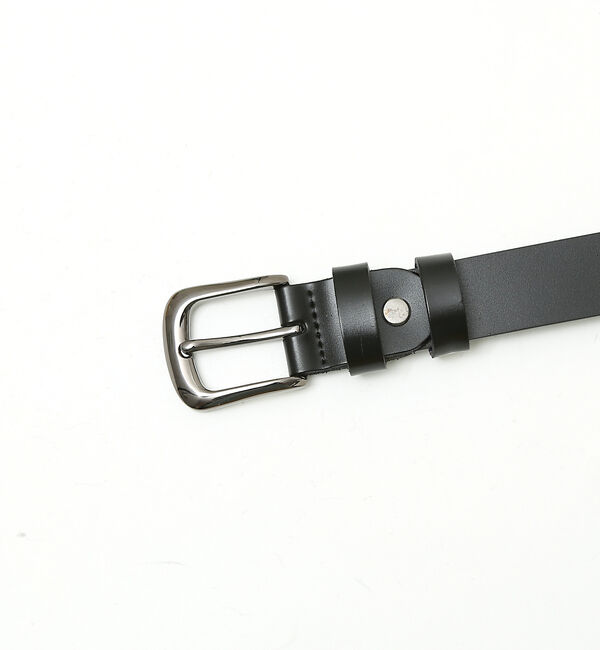 ABAHOUSE「OILED LEATHER BLACK NARROW BELT」|ベルト|