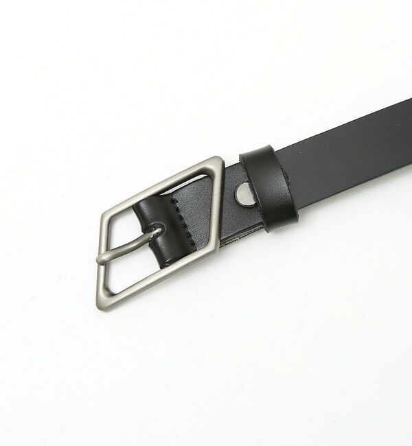 ABAHOUSE「OILED LEATHER BLACK NARROW BELT」|ベルト|