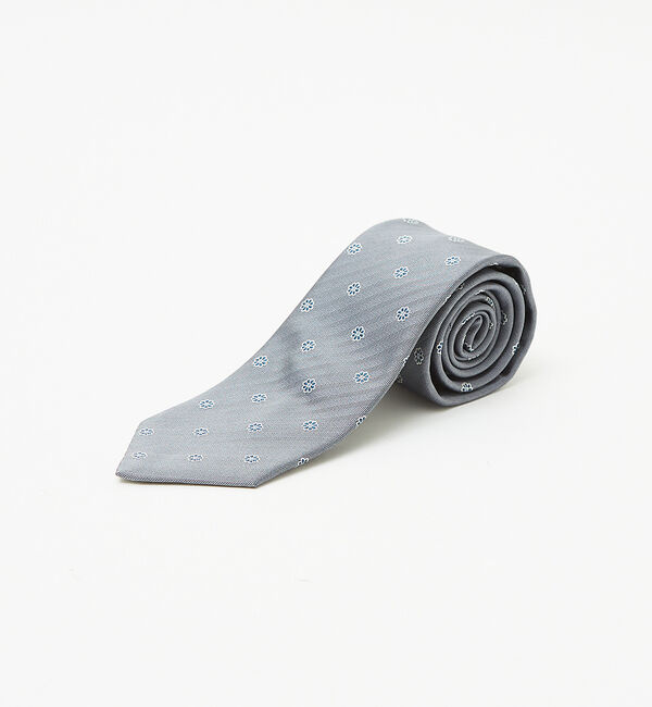 ABAHOUSE「【小紋柄】MADE IN JAPAN/シルクタイ/ネクタイ」|ネクタイ・蝶ネクタイ|グレー