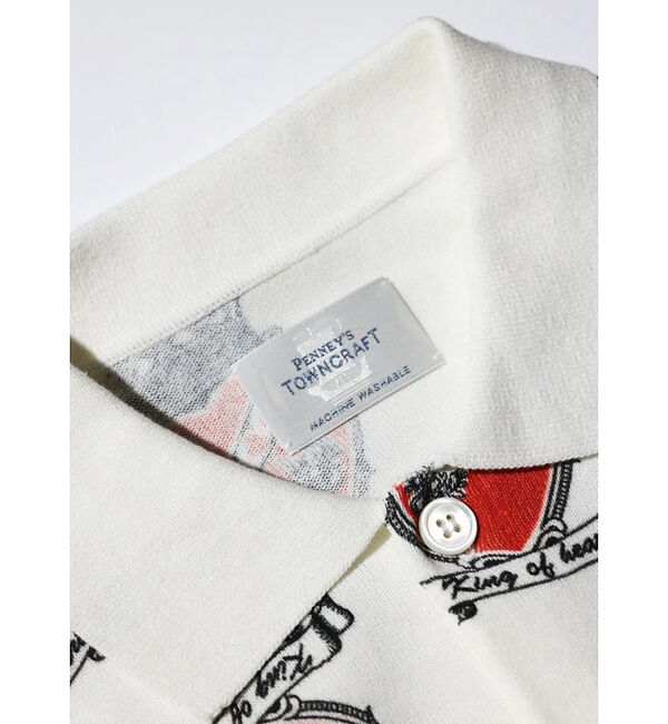 ABAHOUSE「【TOWNCRAFT 】PRINTED POLO CARDIGAN/ポロカーディ」|カーディガン|