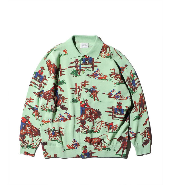 ABAHOUSE「【TOWNCRAFT 】PRINTED POLO CARDIGAN/ポロカーディ」|カーディガン|