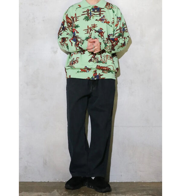 ABAHOUSE「【TOWNCRAFT 】PRINTED POLO CARDIGAN/ポロカーディ」|カーディガン|