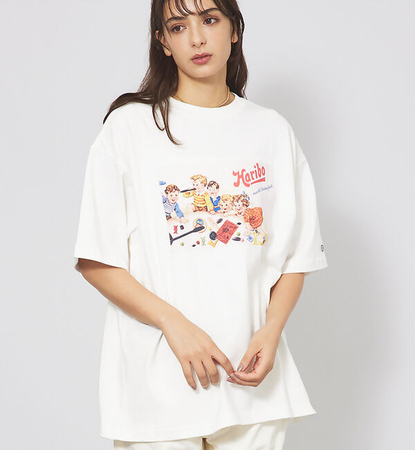 Rouge vif「【DISCUS/ディスカス】DISCUS&times;HARIBOコラボTシャツ　半袖/ハリ」|Tシャツ・カットソー|ホワイト系その他2