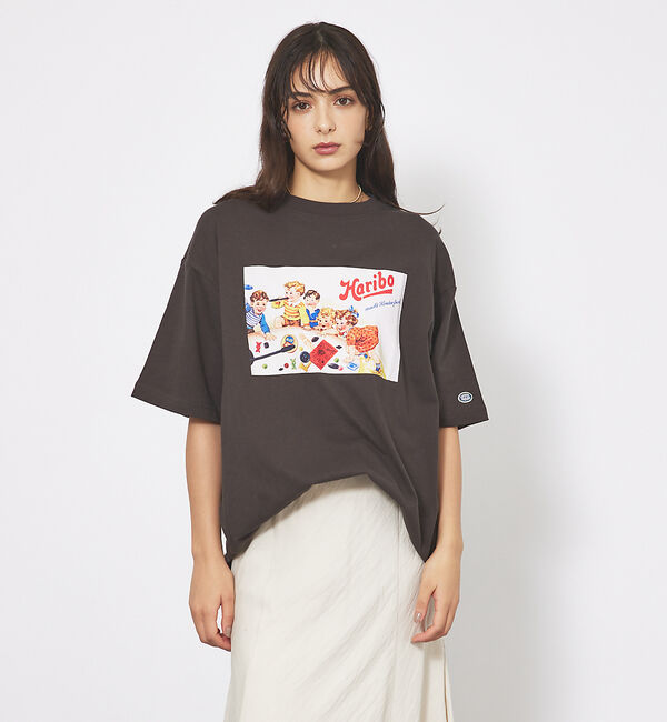 Rouge vif「【DISCUS/ディスカス】DISCUS&times;HARIBOコラボTシャツ　半袖/ハリ」|Tシャツ・カットソー|