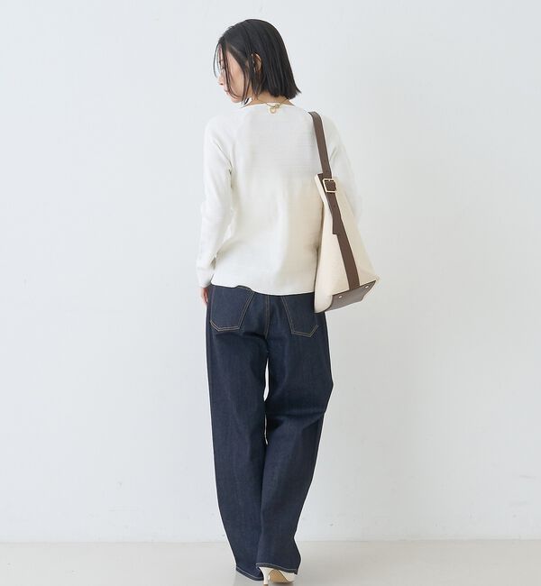 Rouge vif「【セットアップ対応】スクエアネックボーダー柄ニットカーディガン/プルオーバー【予」|カーディガン|