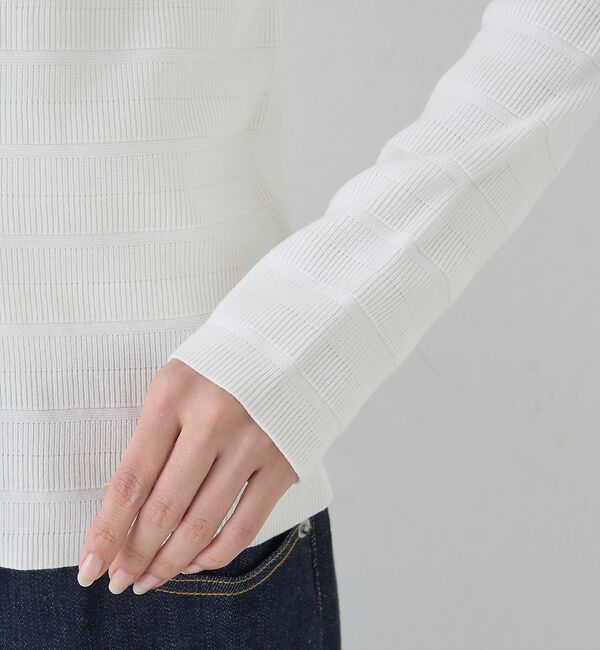 Rouge vif「【セットアップ対応】スクエアネックボーダー柄ニットカーディガン/プルオーバー【予」|カーディガン|