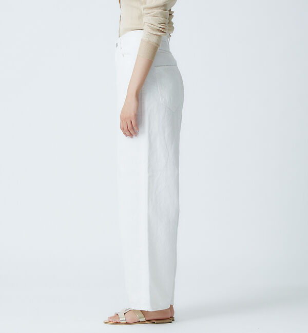 qualite「e&times;qualite STAFF コットンリネンワイドストレートデニム」|デニム|