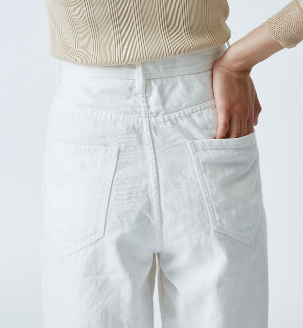 qualite「e&times;qualite STAFF コットンリネンワイドストレートデニム」|デニム|