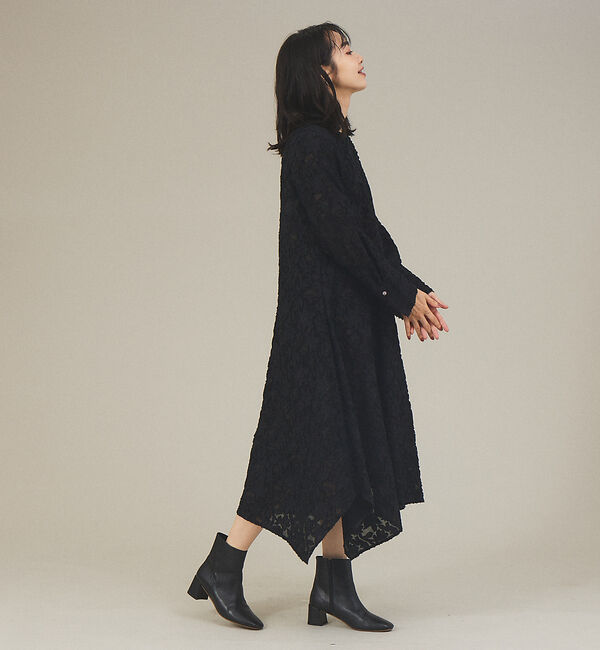 qualite「カットジャガードワンピース」|ワンピース|