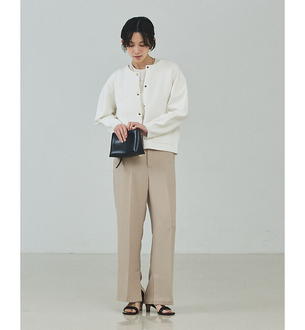 qualite「ダブルフェイスニットカーディガン」|カーディガン|