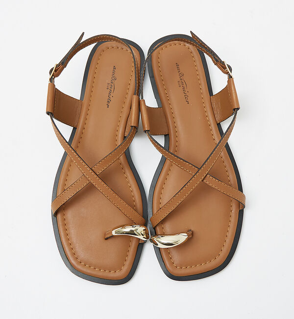 AU BANNISTER「【販売店舗限定】ニュアンスリング ストラップサンダル」|サンダル|