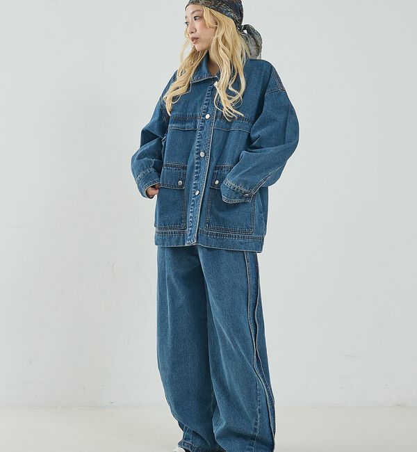 NOMINE「【セットアップ対応】オーバーサイズ デニム ジャケット / カバーオール」|その他|