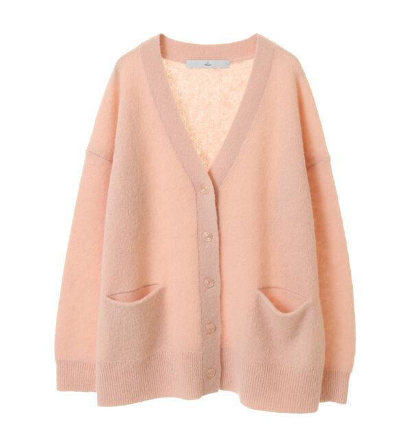 TIARA「アルパカMIXカーディガン」|カーディガン|ピンク