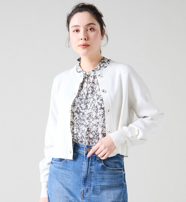 TIARA「シルバーボタンカーディガン」|カーディガン|