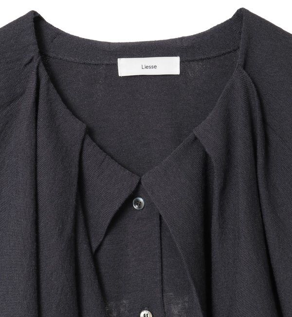 Liesse「フリルカラーニット」|カーディガン|