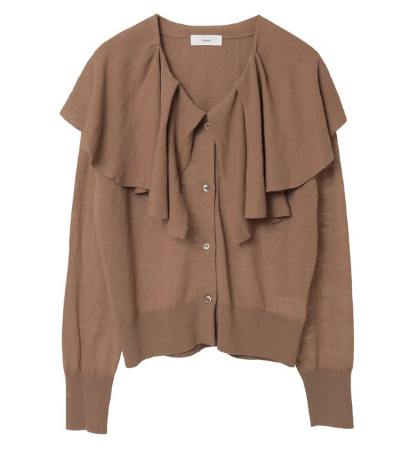 Liesse「フリルカラーニット」|カーディガン|