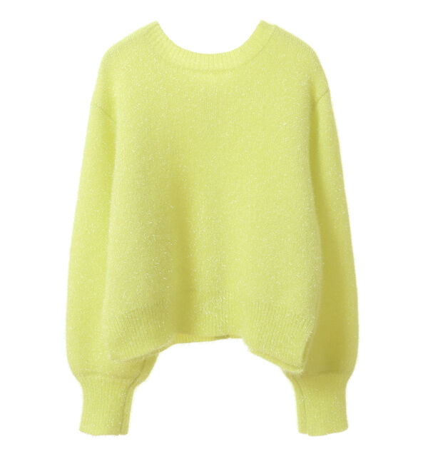 Soffitto「前後2WAYフィルムラメニット」|カーディガン|