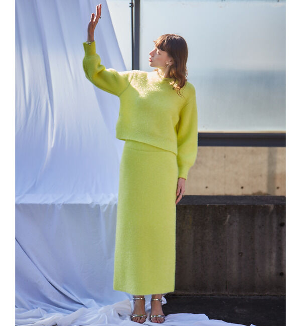 Soffitto「前後2WAYフィルムラメニット」|カーディガン|