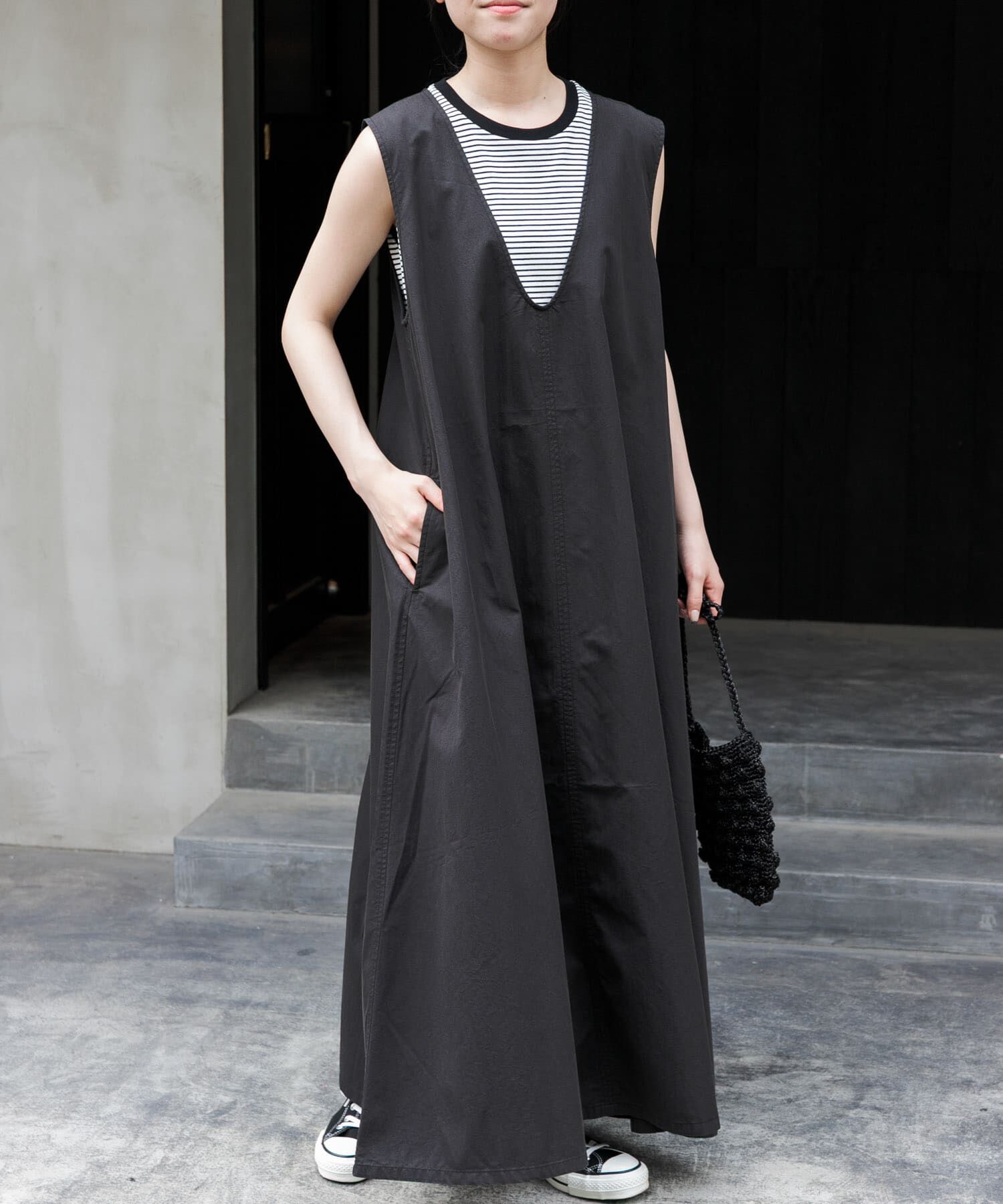 URBAN RESEARCH DOORS「FORK&SPOON　テントラインUネックワンピース」|ワンピース|