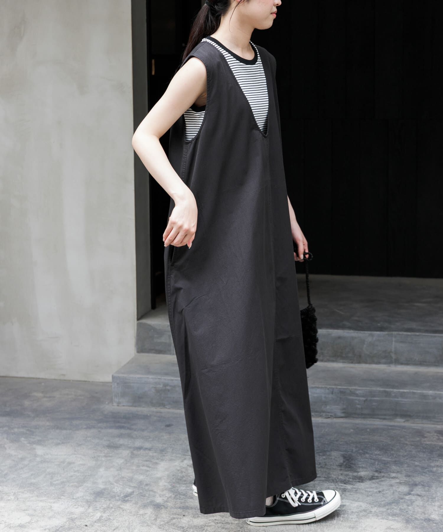 URBAN RESEARCH DOORS「FORK&SPOON　テントラインUネックワンピース」|ワンピース|