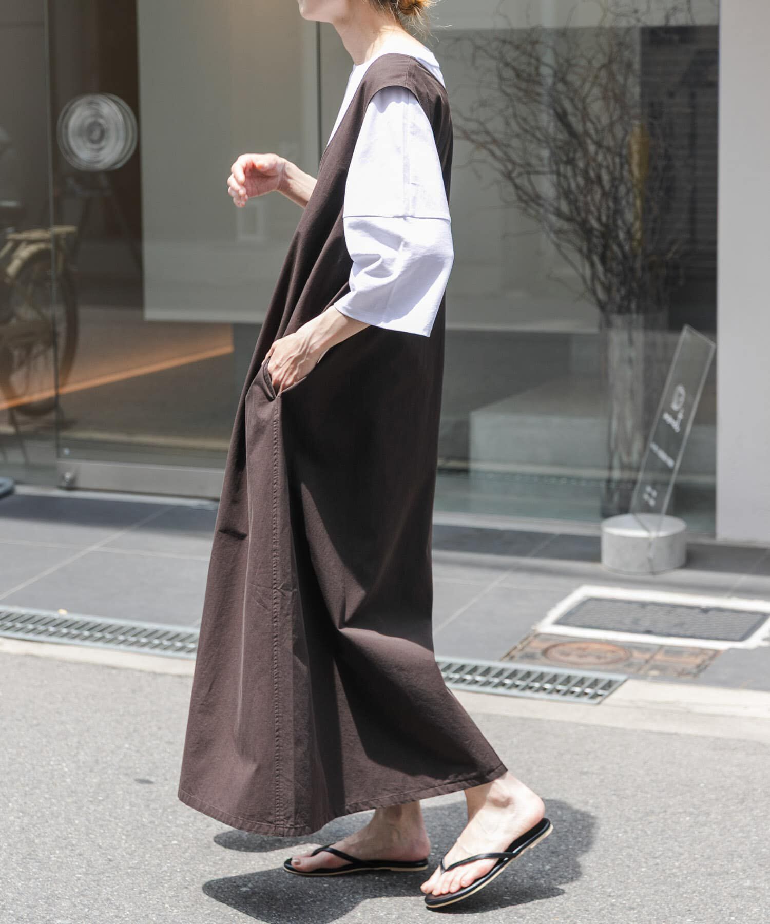 URBAN RESEARCH DOORS「FORK&SPOON　テントラインUネックワンピース」|ワンピース|