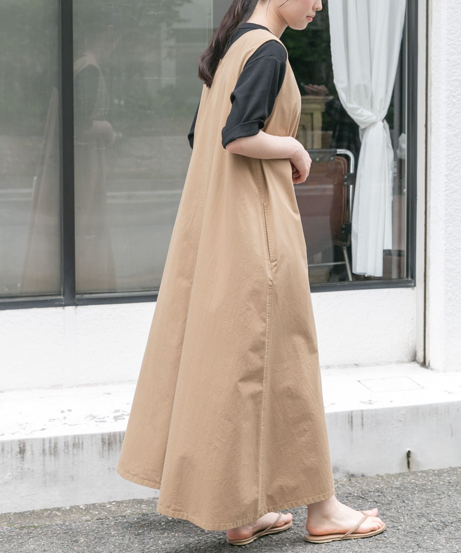 URBAN RESEARCH DOORS「FORK&SPOON　テントラインUネックワンピース」|ワンピース|