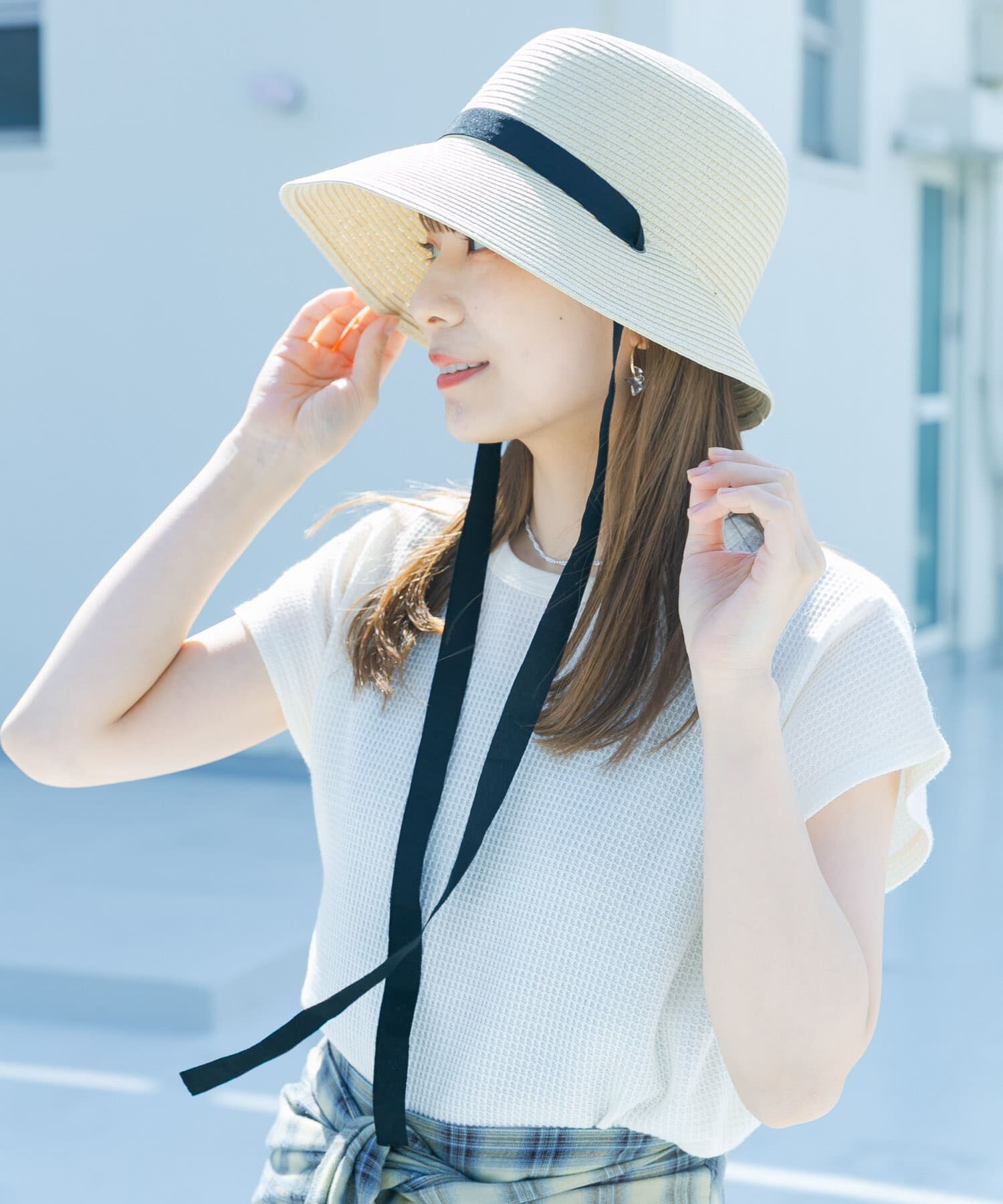 SMELLY「ペーパーリボンハット」|ハット|