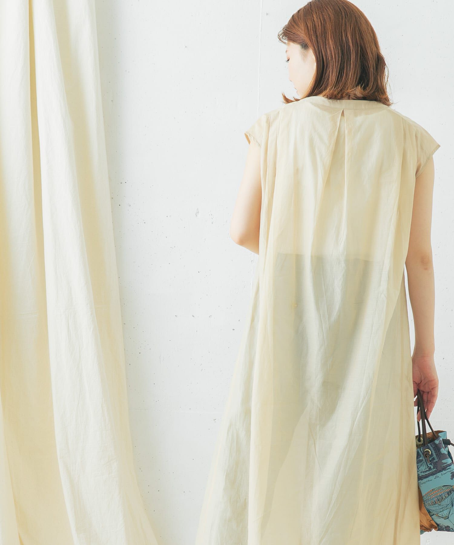 URBAN RESEARCH ROSSO「コットンシルクフレンチガウンワンピース」|ワンピース|