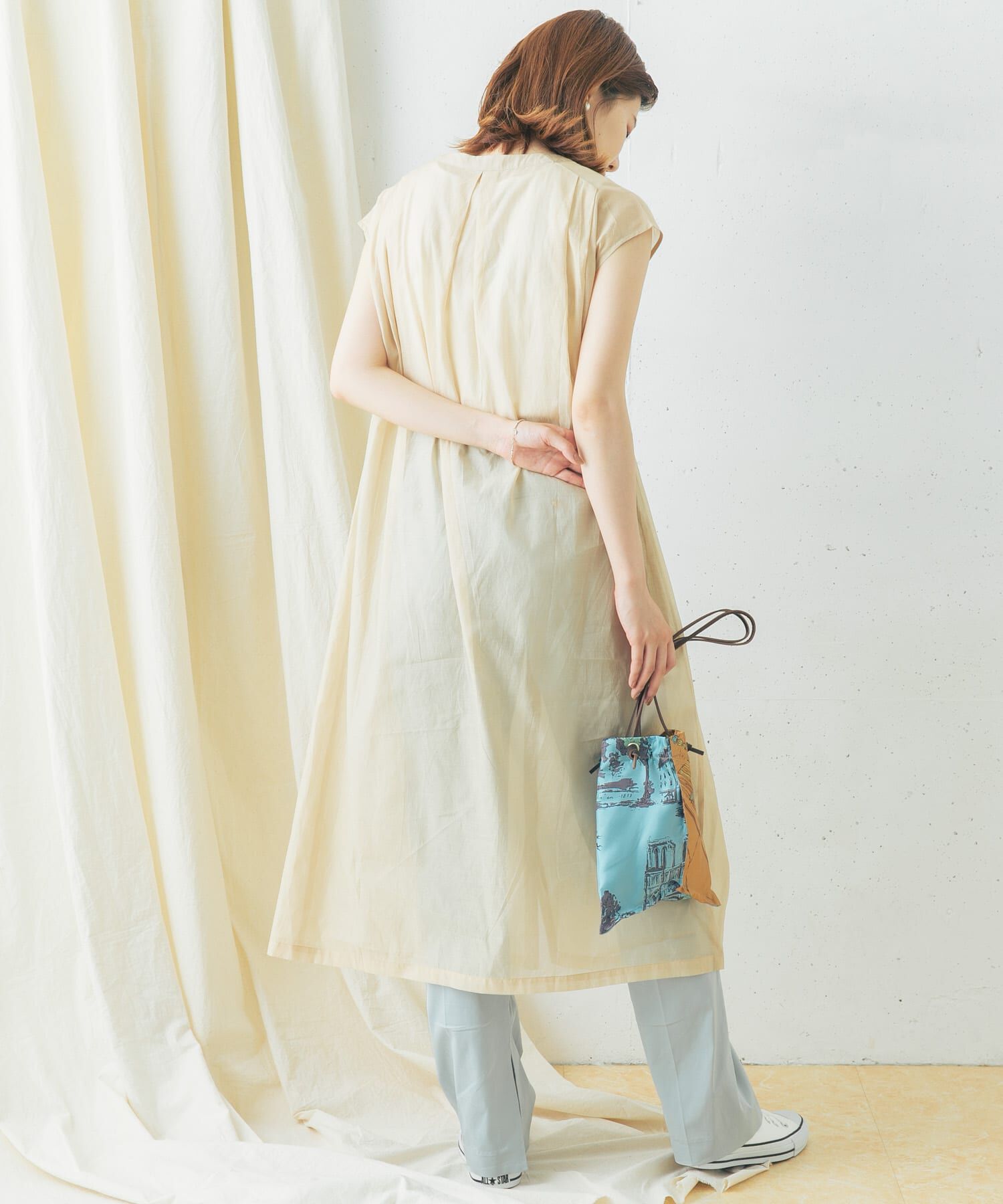 URBAN RESEARCH ROSSO「コットンシルクフレンチガウンワンピース」|ワンピース|