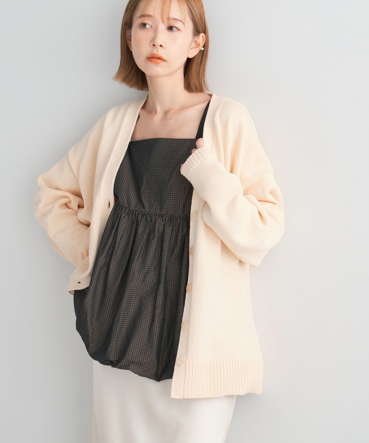 URBAN RESEARCH ROSSO「ウエストシェイプカーディガン」|カーディガン|