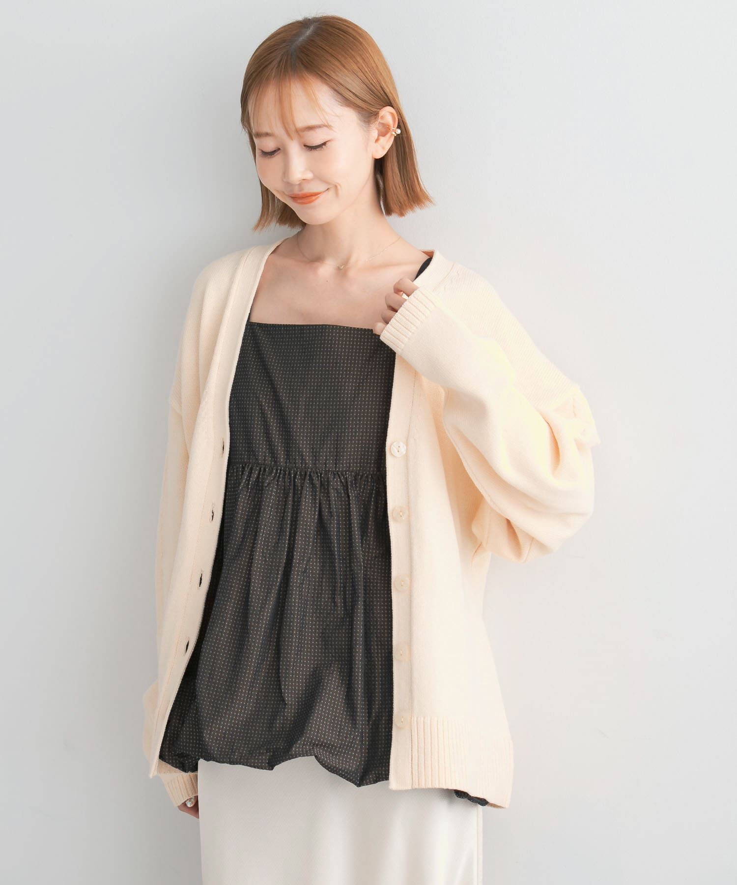 URBAN RESEARCH ROSSO「ウエストシェイプカーディガン」|カーディガン|