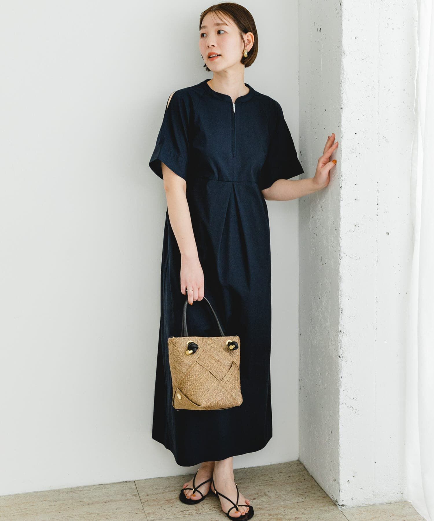 URBAN RESEARCH ROSSO「F by ROSSO　スリットショルダーワンピース」|ワンピース|