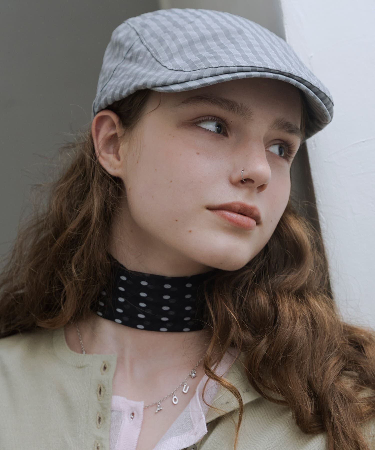 SMELLY「ドロストチェックハンチング」|ハンチング・ベレー帽|