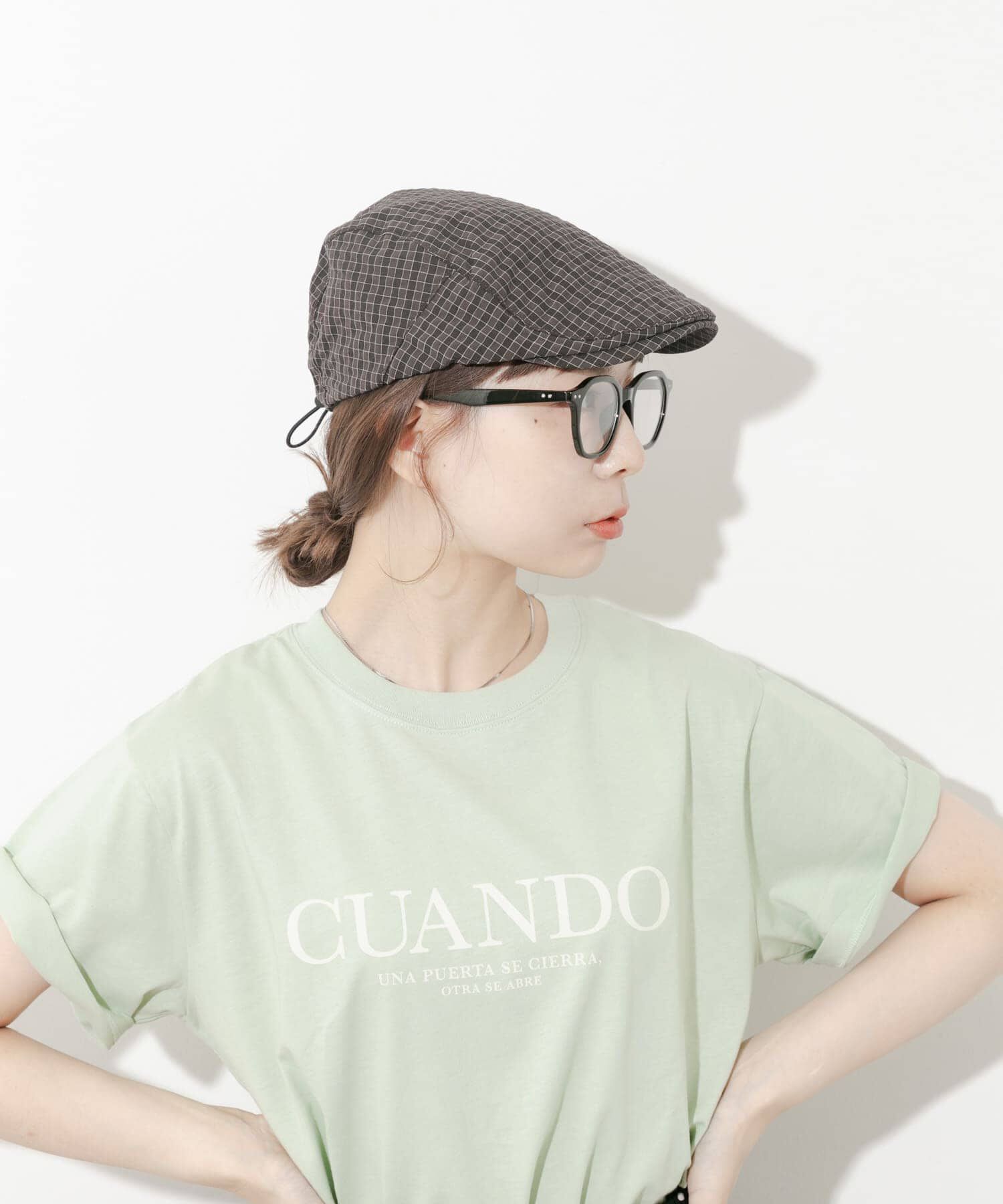 SMELLY「ドロストチェックハンチング」|ハンチング・ベレー帽|