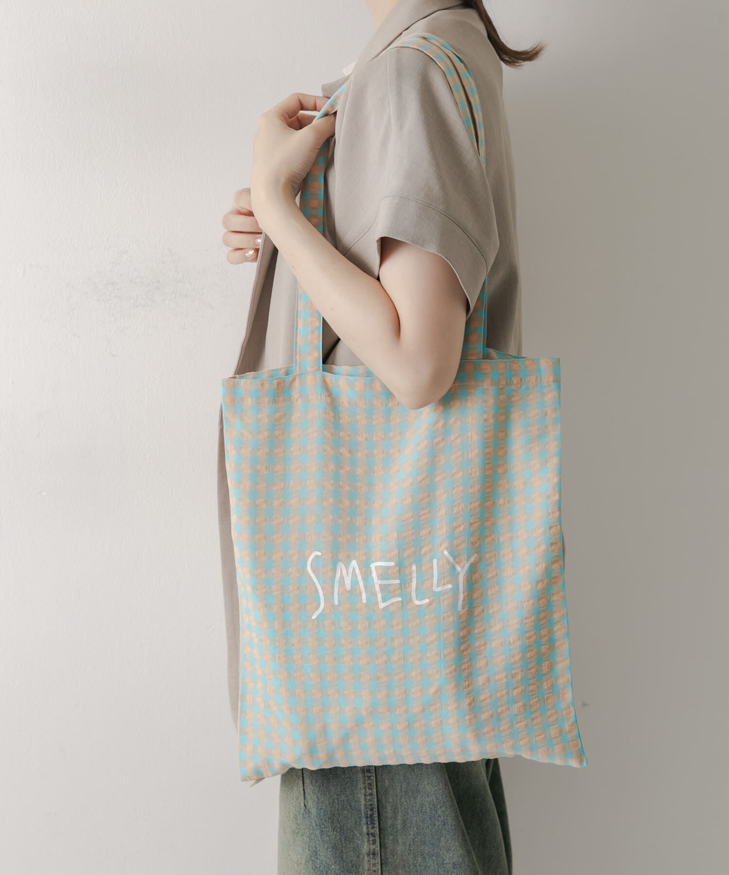 SMELLY「プリントトートバッグM」|トートバッグ|ブルー系その他