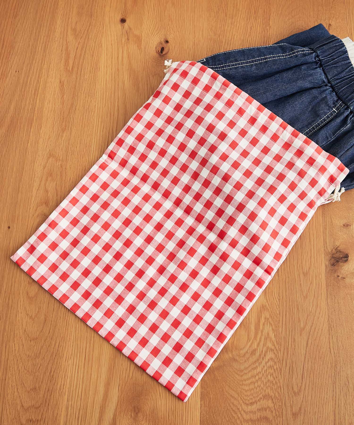 URBAN RESEARCH DOORS「CINQ　ギンガム(レッド)巾着L」|その他|レッド