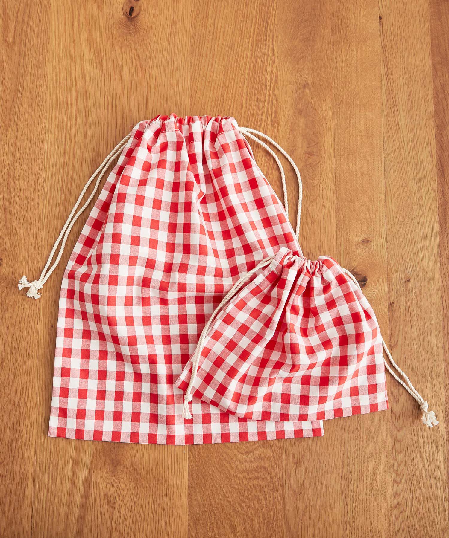 URBAN RESEARCH DOORS「CINQ　ギンガム(レッド)巾着L」|その他|