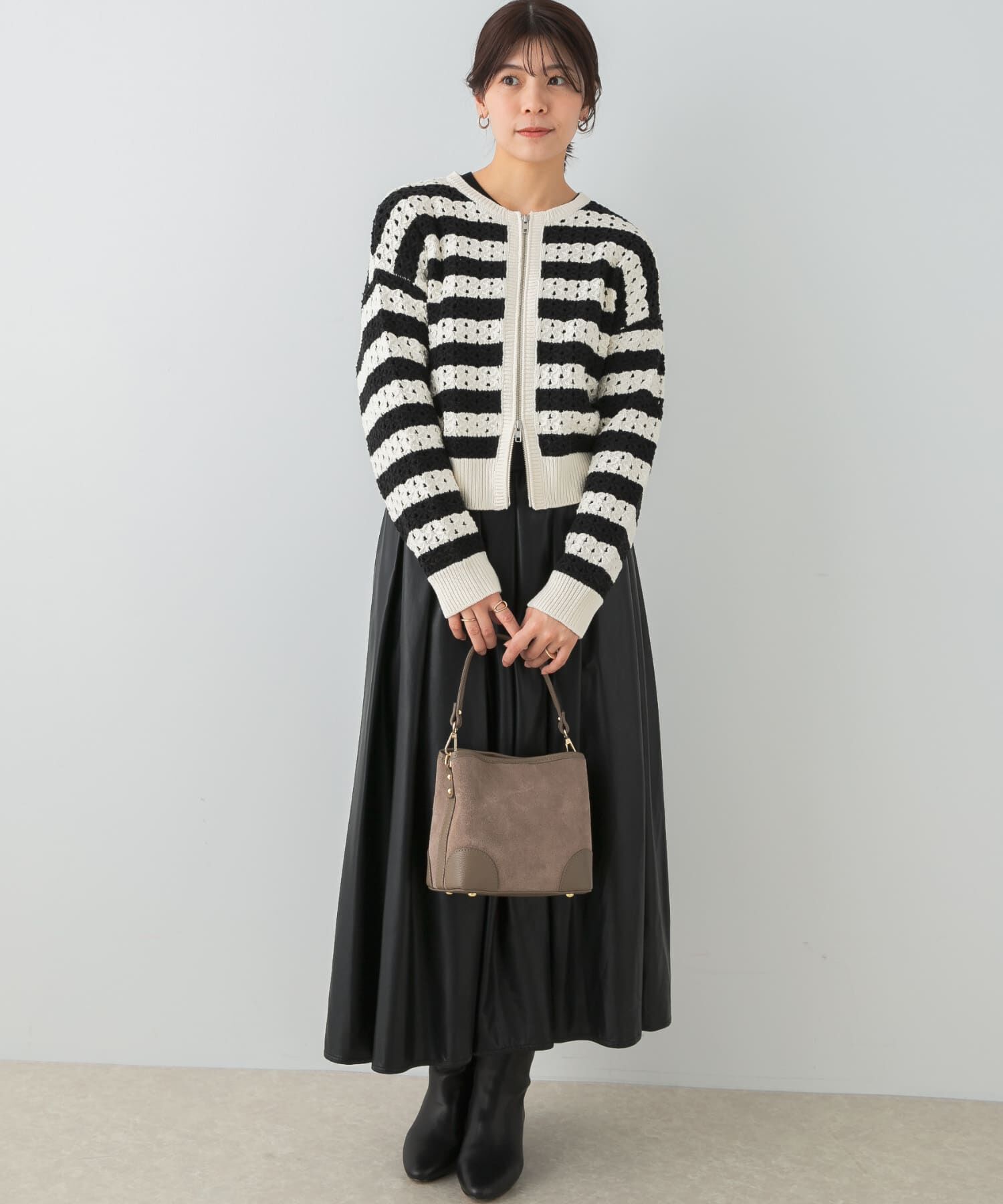 URBAN RESEARCH ROSSO「F by ROSSO　柄編みZIPカーディガン」|カーディガン|