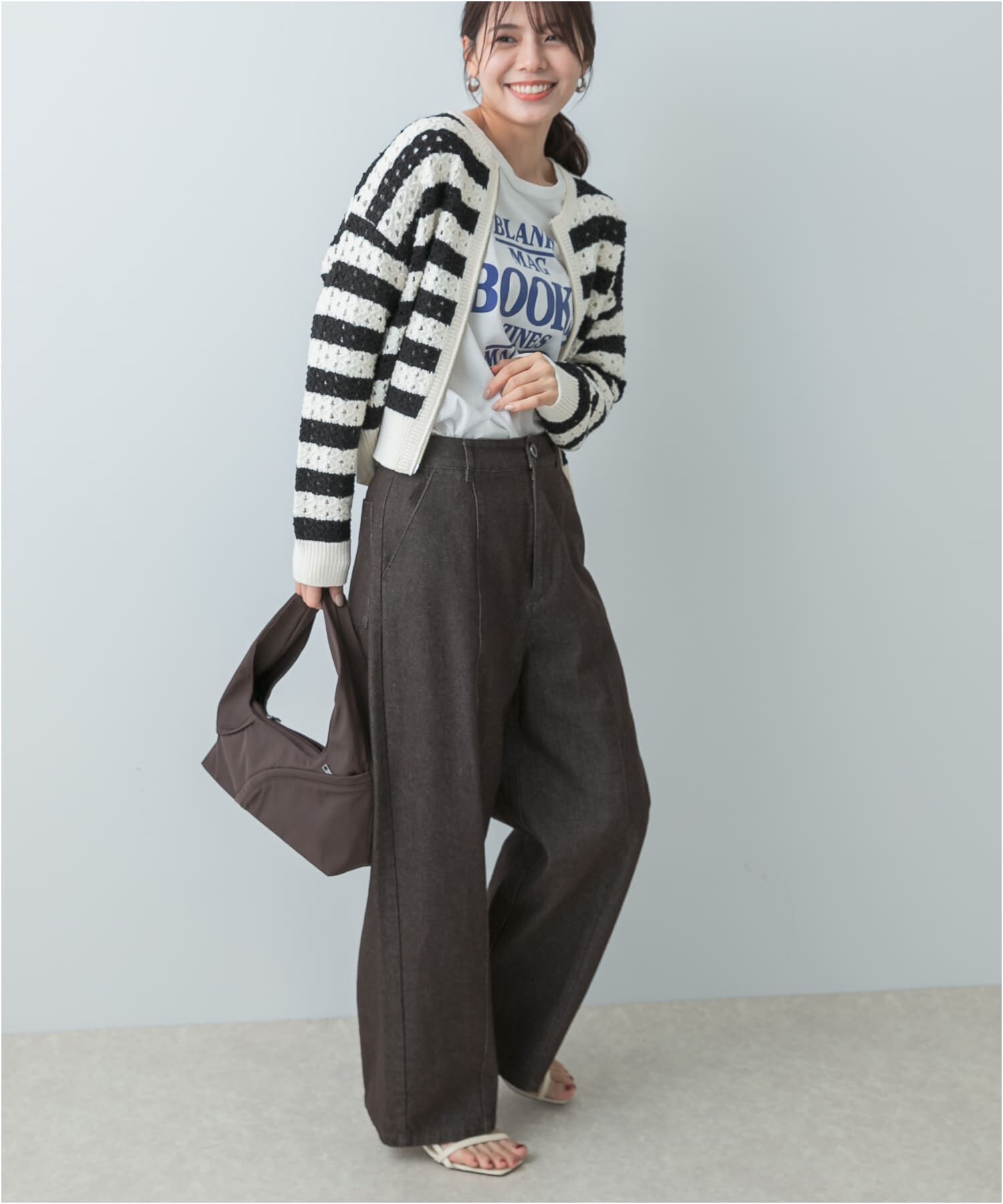 URBAN RESEARCH ROSSO「F by ROSSO　柄編みZIPカーディガン」|カーディガン|