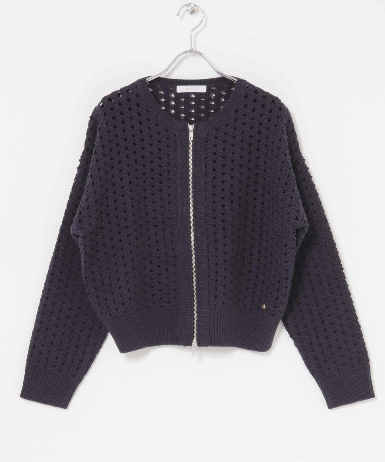 URBAN RESEARCH ROSSO「F by ROSSO　柄編みZIPカーディガン」|カーディガン|