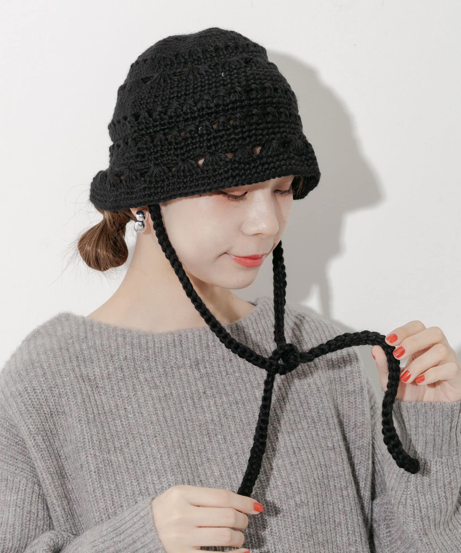 SMELLY「クロシェニットハット」|ハット|