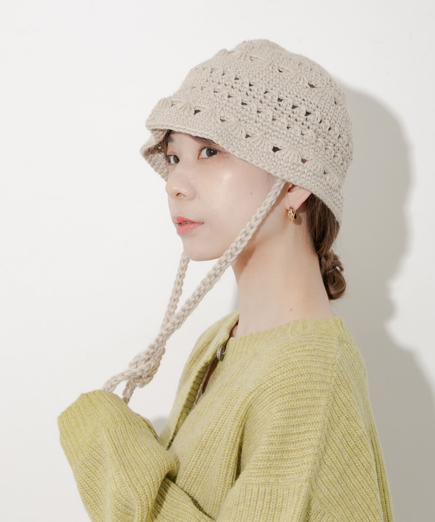 SMELLY「クロシェニットハット」|ハット|