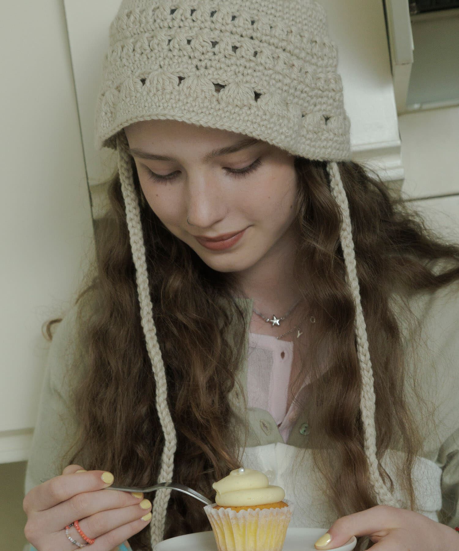 SMELLY「クロシェニットハット」|ハット|