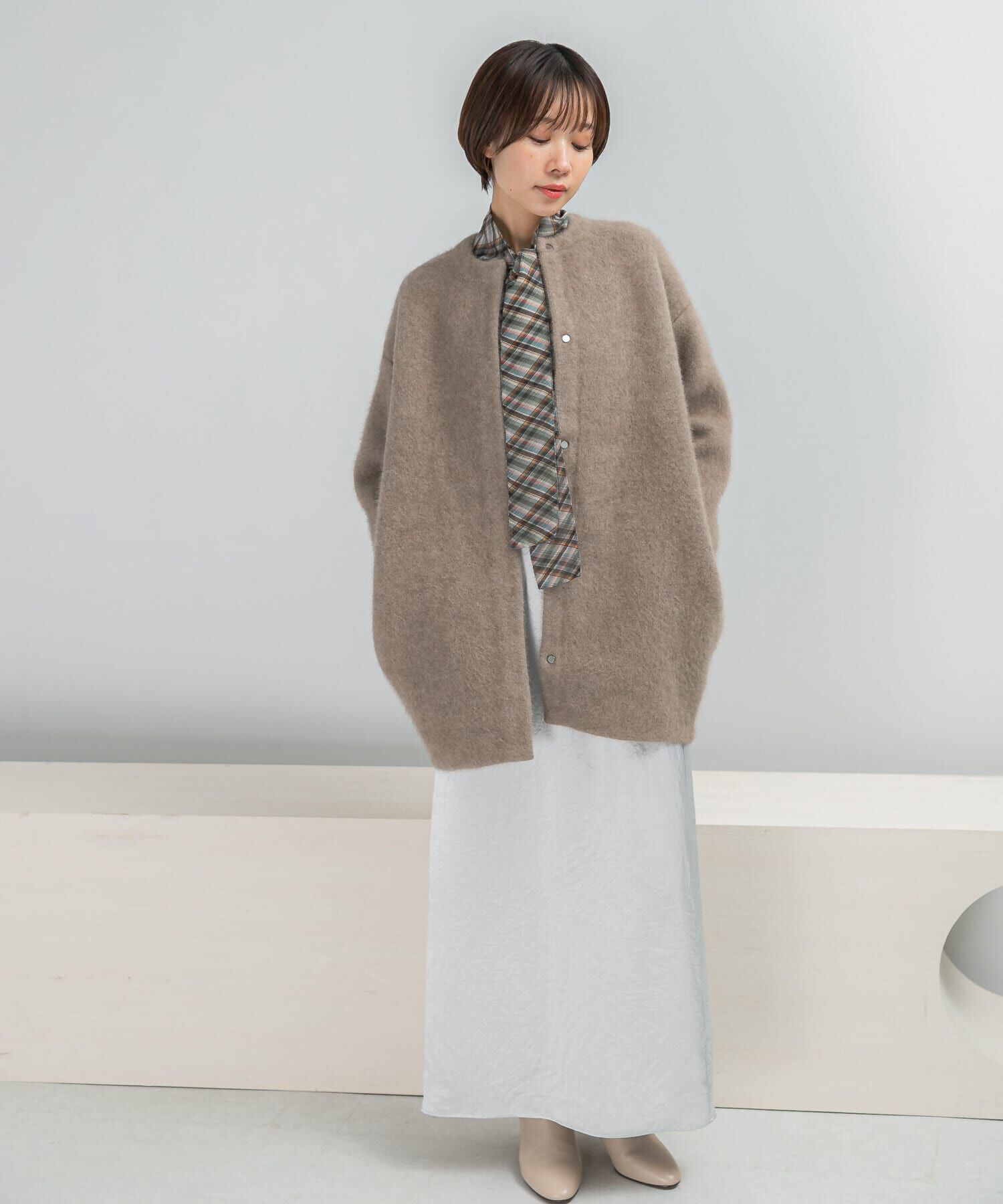 URBAN RESEARCH ROSSO「ELENDEEK　CREW-NECK RACCOON MIX WCARDIGAN」|カーディガン|