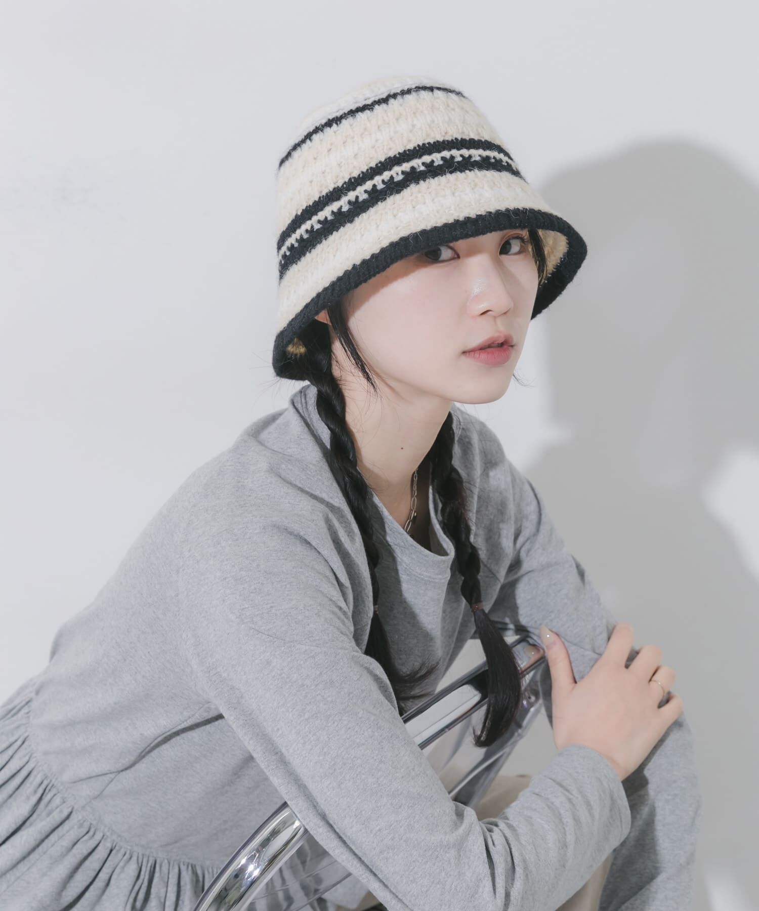 SMELLY「マルチボーダーニットハット」|ハット|