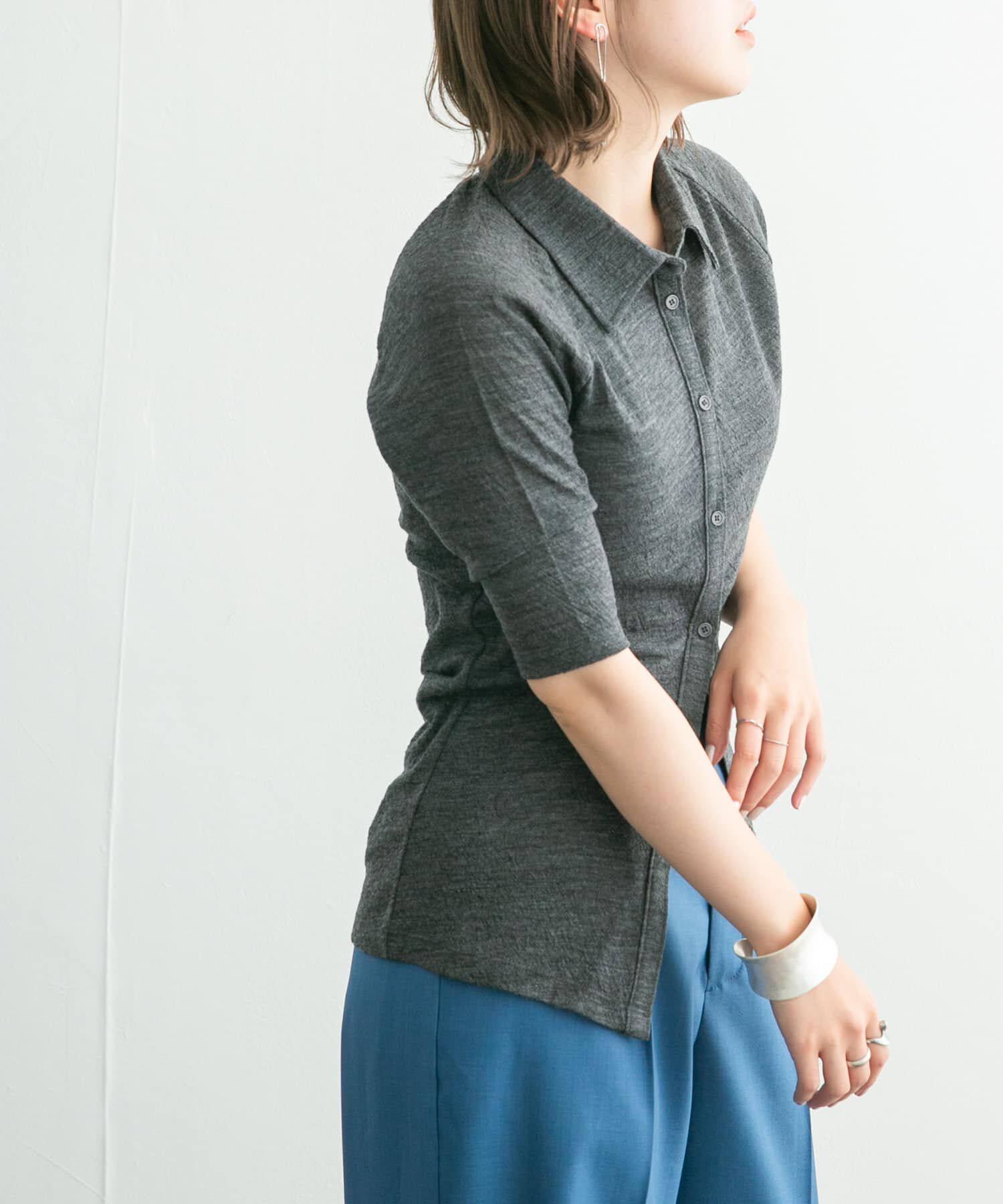  「ジャガードポロカーディガン」|カーディガン|